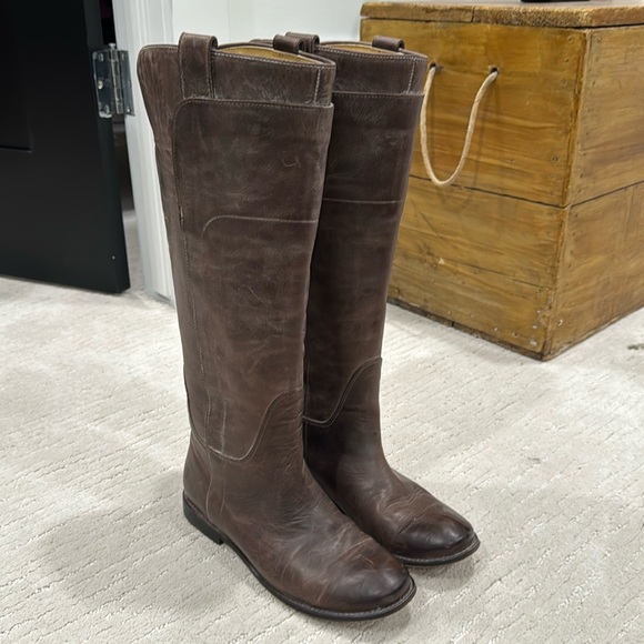 Frye Knee High Leather Boots - Picture 1 of 4